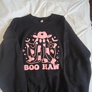Boo Haw Sweatshirt with Pink Graphic